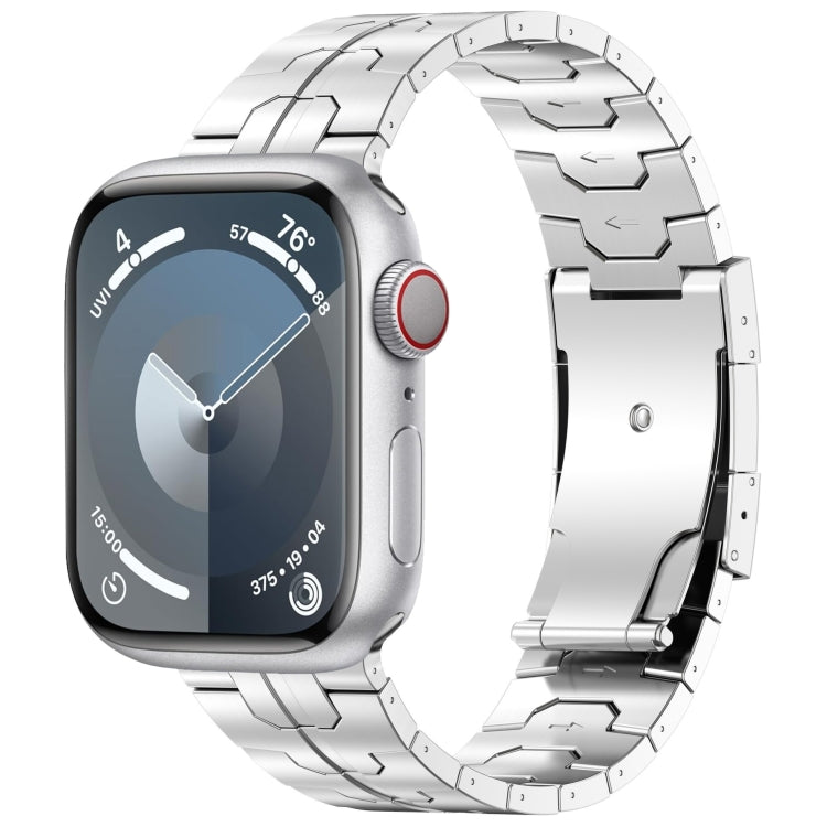 For Apple Watch Series 9 45mm Turtle Buckle Titanium Alloy Watch Band(Silver) - free shipping - PMC TechLife - Order now!
