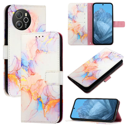 For Blackview Shark 8 PT003 Marble Pattern Flip Leather Phone Case(Galaxy Marble White) - More Brand by PMC Jewellery | Online Shopping South Africa | PMC Jewellery | Buy Now Pay Later Mobicred