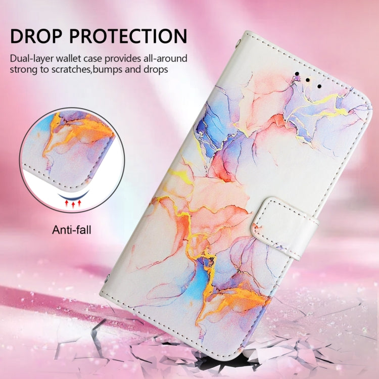 For Blackview Wave 6C PT003 Marble Pattern Flip Leather Phone Case(Galaxy Marble White) - More Brand by PMC TechLife | Online Shopping South Africa | PMC TechLife | Buy Now Pay Later Mobicred