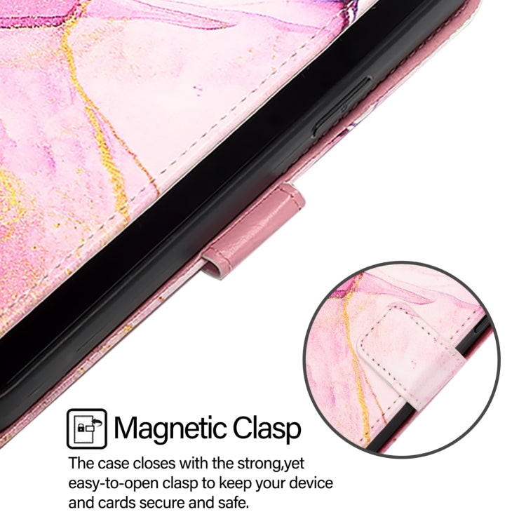 For Blackview Color 8 PT003 Marble Pattern Flip Leather Phone Case(Pink Purple Gold) - More Brand by PMC TechLife | Online Shopping South Africa | PMC TechLife | Buy Now Pay Later Mobicred