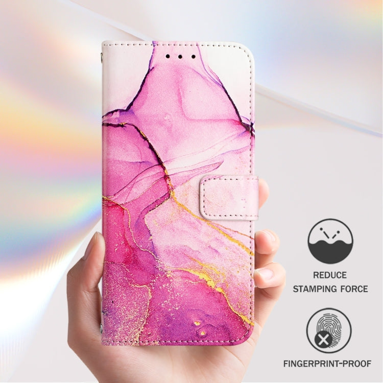 For Blackview Color 8 PT003 Marble Pattern Flip Leather Phone Case(Pink Purple Gold) - More Brand by PMC TechLife | Online Shopping South Africa | PMC TechLife | Buy Now Pay Later Mobicred