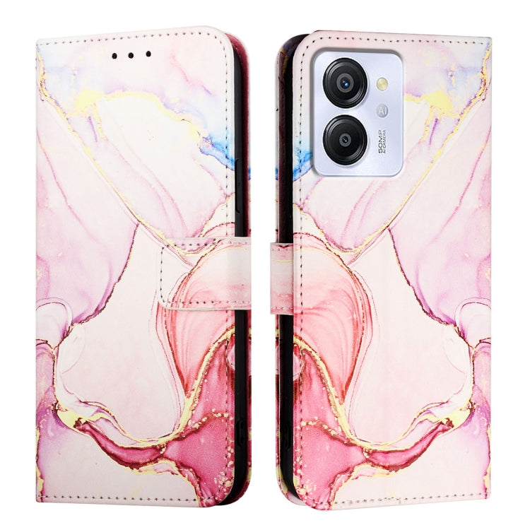 For Blackview Color 8 PT003 Marble Pattern Flip Leather Phone Case(Rose Gold) - More Brand by PMC Jewellery | Online Shopping South Africa | PMC Jewellery | Buy Now Pay Later Mobicred
