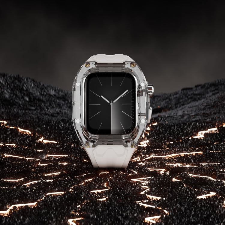 For Apple Watch Series 6 44mm Modified PC Hybrid TPU Watch Case Band(Starlight Transparent) - Watch Cases by PMc TechLife | Online Shopping South Africa | PMc TechLife | Buy Now Pay Later Mobicred