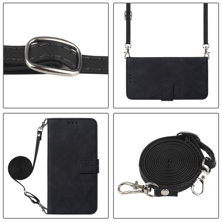 For Blackview A52 Crossbody 3D Embossed Flip Leather Phone Case(Black) - More Brand by PMC TechLife | Online Shopping South Africa | PMC TechLife | Buy Now Pay Later Mobicred
