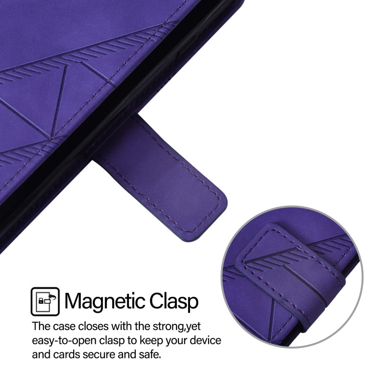 For Blackview A52 Crossbody 3D Embossed Flip Leather Phone Case(Purple) - More Brand by PMC TechLife | Online Shopping South Africa | PMC TechLife | Buy Now Pay Later Mobicred