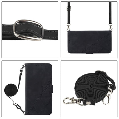 For Blackview A53 Crossbody 3D Embossed Flip Leather Phone Case(Black) - More Brand by PMC Jewellery | Online Shopping South Africa | PMC Jewellery | Buy Now Pay Later Mobicred