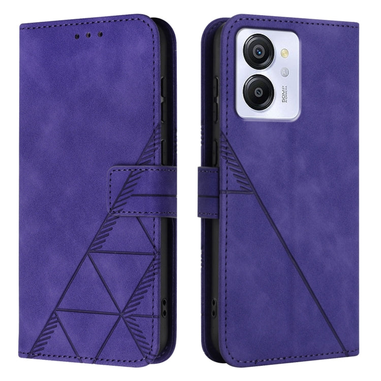 For Blackview Color 8 Crossbody 3D Embossed Flip Leather Phone Case(Purple) - More Brand by PMC Jewellery | Online Shopping South Africa | PMC Jewellery | Buy Now Pay Later Mobicred