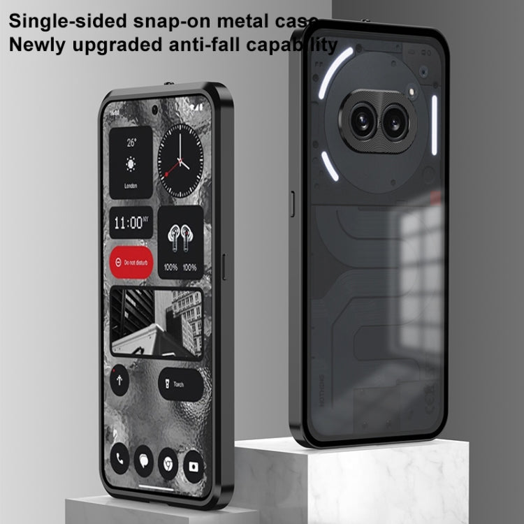For Nothing Phone 2 Snap Buckle Metal Frame Frosted Phone Case(Black) - More Brand by PMC TechLife | Online Shopping South Africa | PMC TechLife | Buy Now Pay Later Mobicred