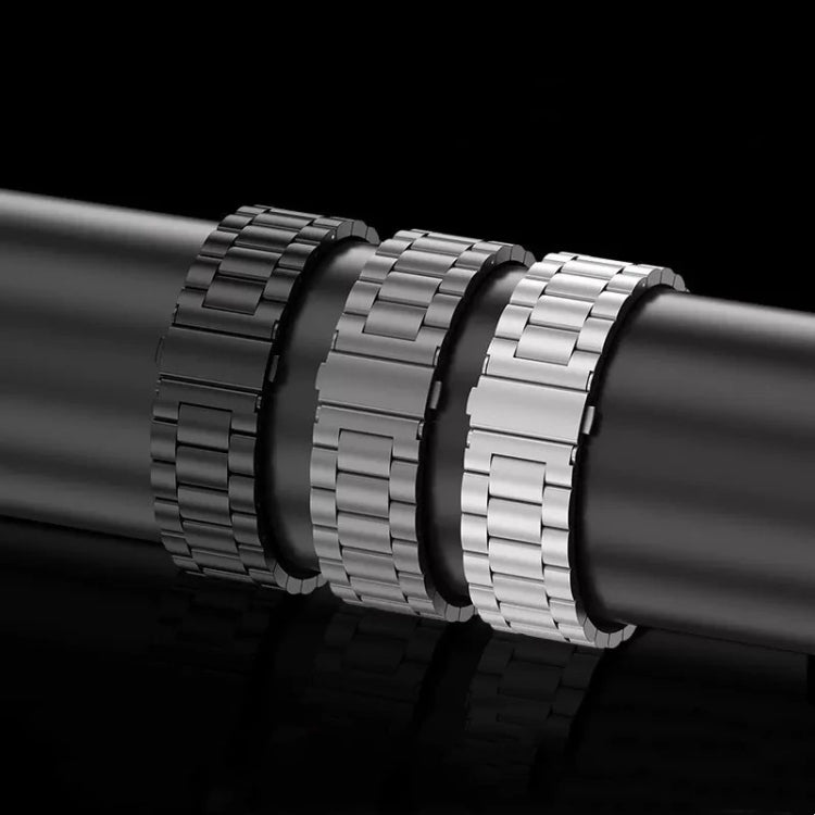 For Apple Watch SE 44mm 3-Bead Flat Buckle Titanium Alloy Watch Band(Silver) - free shipping - PMC TechLife - Order now!