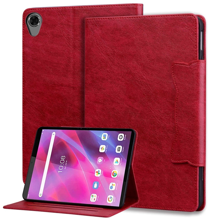 For Lenovo Tab M8 Cat Buckle Leather Tablet Case(Red) - Lenovo by PMC TechLife | Online Shopping South Africa | PMC TechLife | Buy Now Pay Later Mobicred