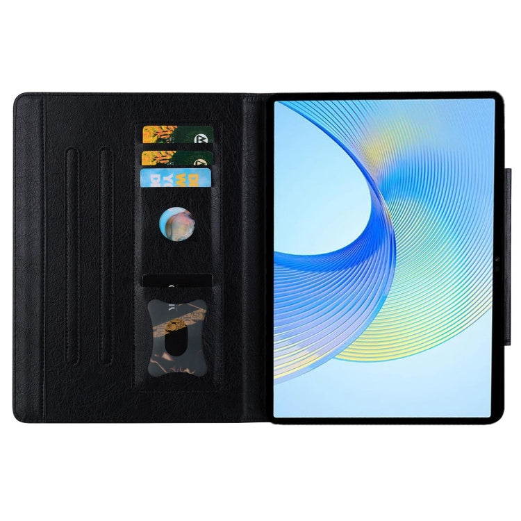 For Lenovo Tab P12 Cat Buckle Leather Tablet Case(Black) - Lenovo by PMC TechLife | Online Shopping South Africa | PMC TechLife | Buy Now Pay Later Mobicred