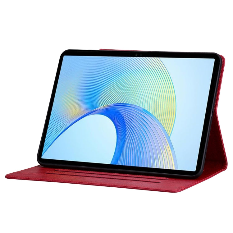 For Lenovo Tab K11 Plus / M11 Plus  Cat Buckle Leather Tablet Case(Red) - Lenovo by PMC TechLife | Online Shopping South Africa | PMC TechLife | Buy Now Pay Later Mobicred