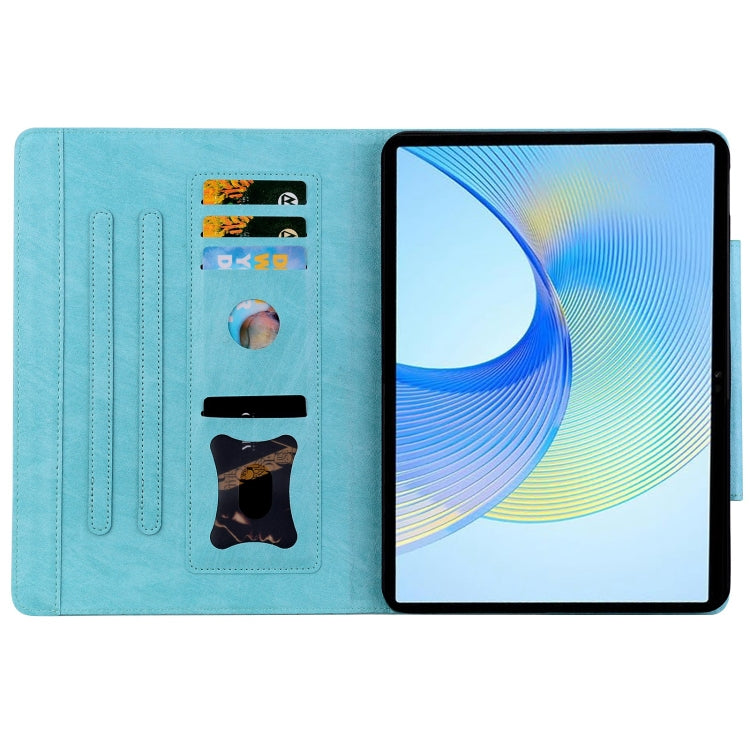 For Honor Pad 9 Cat Buckle Leather Tablet Case(Sky Blue) - Honor by PMC TechLife | Online Shopping South Africa | PMC TechLife | Buy Now Pay Later Mobicred