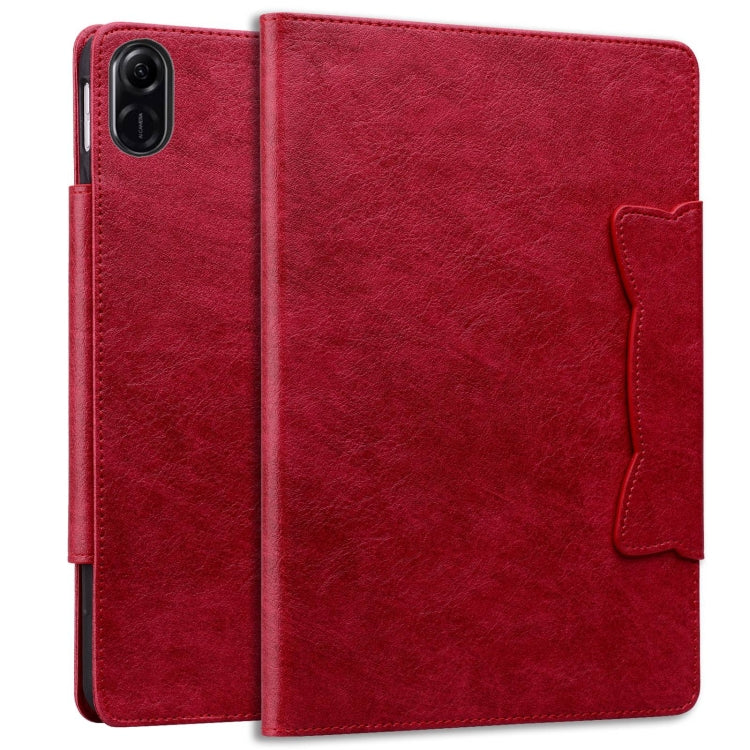 For Honor Pad X9 / X8 Pro Cat Buckle Leather Tablet Case(Red) - free shipping - PMC TechLife - Order now!