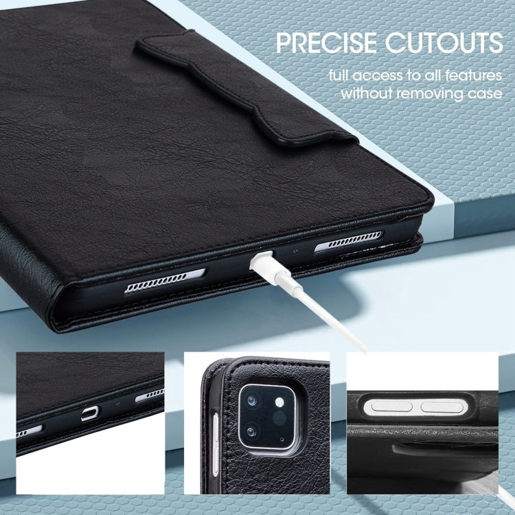 For Honor Pad X8a Cat Buckle Leather Tablet Case(Black) - Honor by PMC TechLife | Online Shopping South Africa | PMC TechLife | Buy Now Pay Later Mobicred