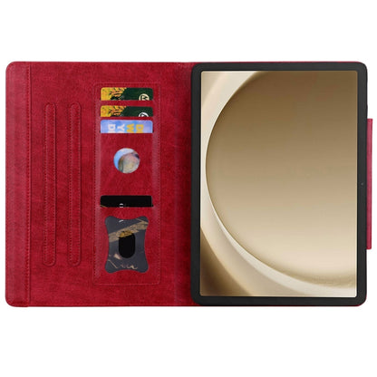 For Samsung Galaxy Tab S9 FE / S9 / S8 / S7 Cat Buckle Leather Smart Tablet Case(Red) - Galaxy Tab S9 Cases by PMC Jewellery | Online Shopping South Africa | PMC Jewellery | Buy Now Pay Later Mobicred