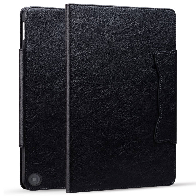 For Amazon Kindle Fire HD 10 2023 / 2021 Cat Buckle Leather Smart Tablet Case(Black) - Amazon by PMC TechLife | Online Shopping South Africa | PMC TechLife | Buy Now Pay Later Mobicred