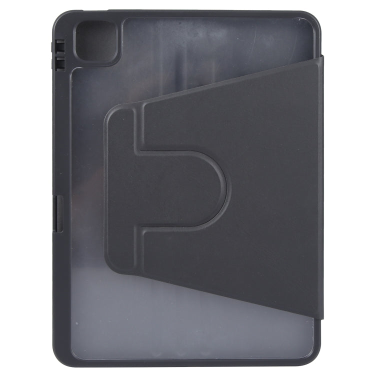 For iPad Air 11 2024 / Air 5 / Air 4 GEBEI Acrylic TPU 3-folding Rotating Smart Tablet Leather Case withh Pen Slot(Black) - iPad Air 11 2024 Cases by GEBEI | Online Shopping South Africa | PMC Jewellery | Buy Now Pay Later Mobicred