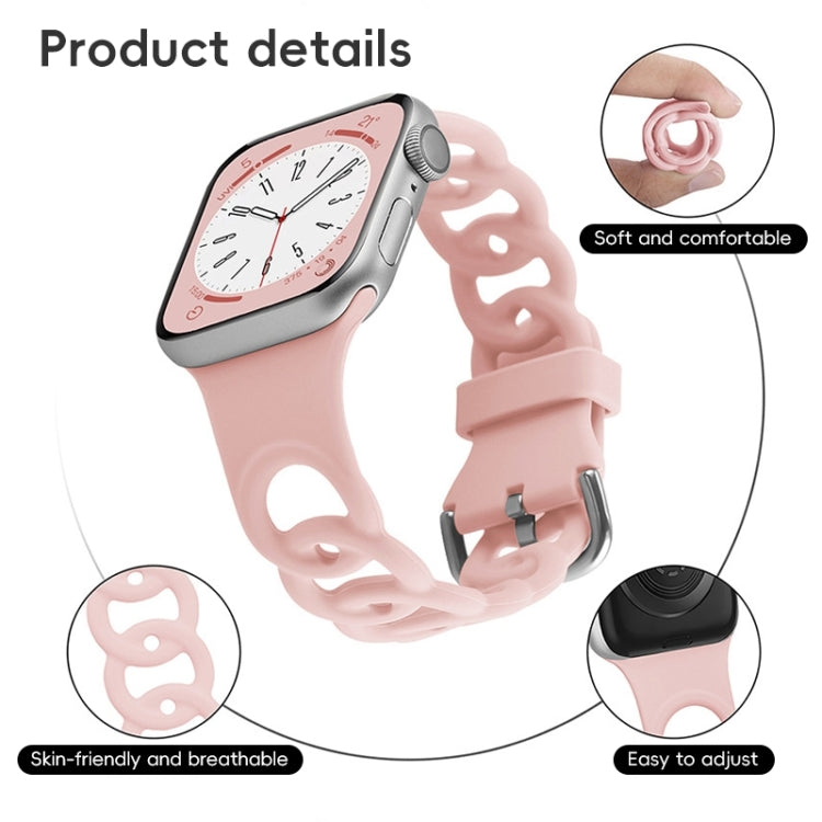 For Apple Watch Series 7 45mm Donut Hollow Silicone Watch Band(Starlight) - free shipping - PMc TechLife - Order now!