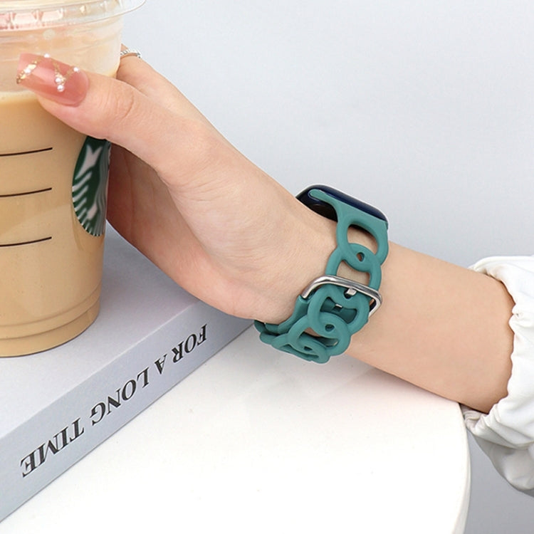For Apple Watch SE 44mm Donut Hollow Silicone Watch Band(Starlight) - free shipping - PMc TechLife - Order now!