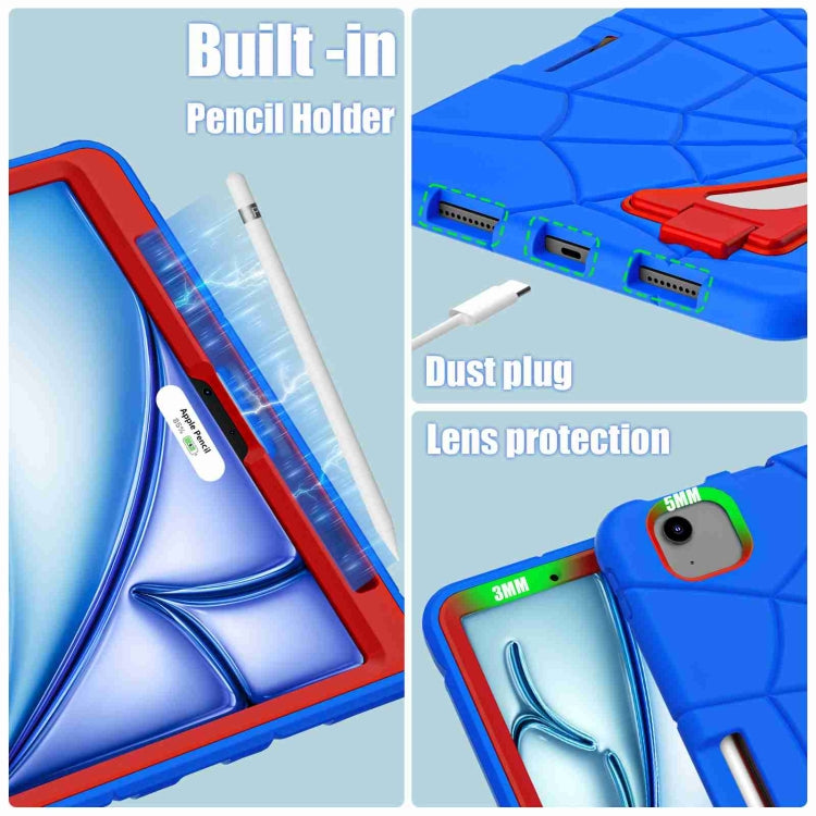 For iPad Air 11 2025 / 2024 Silicone + PC Shockproof Protective Tablet Case(Blue Red) - iPad Air 11 2025 / 2024 Cases by PMC TechLife | Online Shopping South Africa | PMC TechLife | Buy Now Pay Later Mobicred