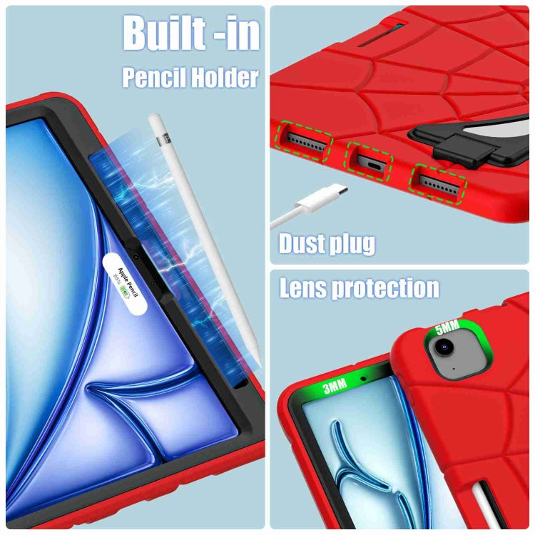 For iPad Air 11 2025 / 2024 Silicone + PC Shockproof Protective Tablet Case(Red Black) - iPad Air 11 2025 / 2024 Cases by PMC TechLife | Online Shopping South Africa | PMC TechLife | Buy Now Pay Later Mobicred