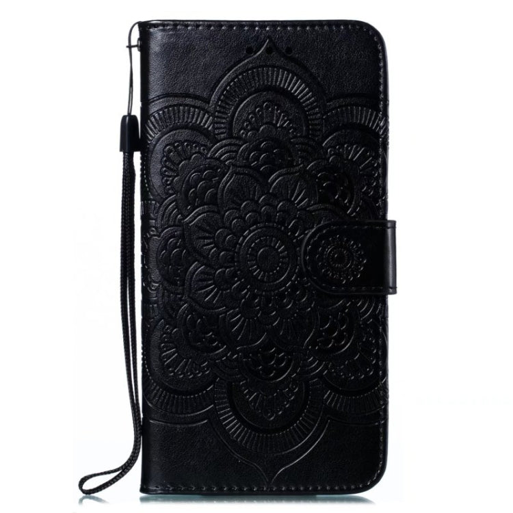For Xiaomi Redmi K70 Sun Mandala Embossing Pattern Phone Leather Case(Black) - K70 Cases by PMC Jewellery | Online Shopping South Africa | PMC Jewellery | Buy Now Pay Later Mobicred