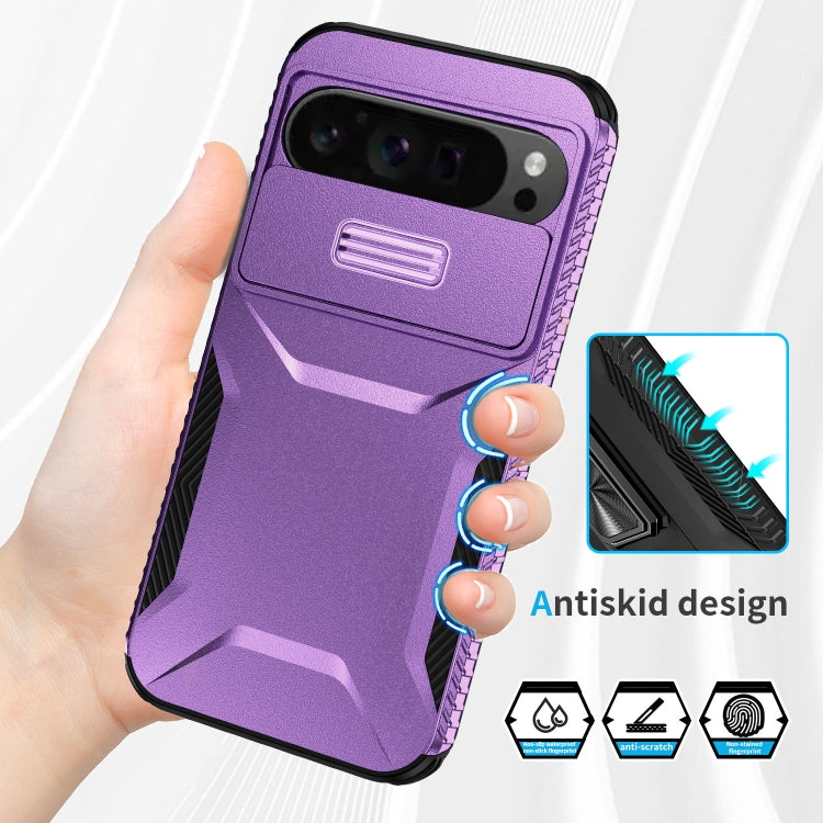For Google Pixel 9 Pro XL Sliding Camshield Phone Case(Purple) - Google Cases by PMC TechLife | Online Shopping South Africa | PMC TechLife | Buy Now Pay Later Mobicred
