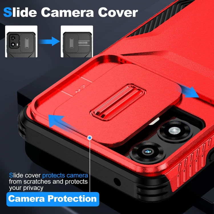 For Motorola Moto G 5G 2024 Sliding Camshield Phone Case(Red) - Motorola Cases by PMC Jewellery | Online Shopping South Africa | PMC Jewellery | Buy Now Pay Later Mobicred
