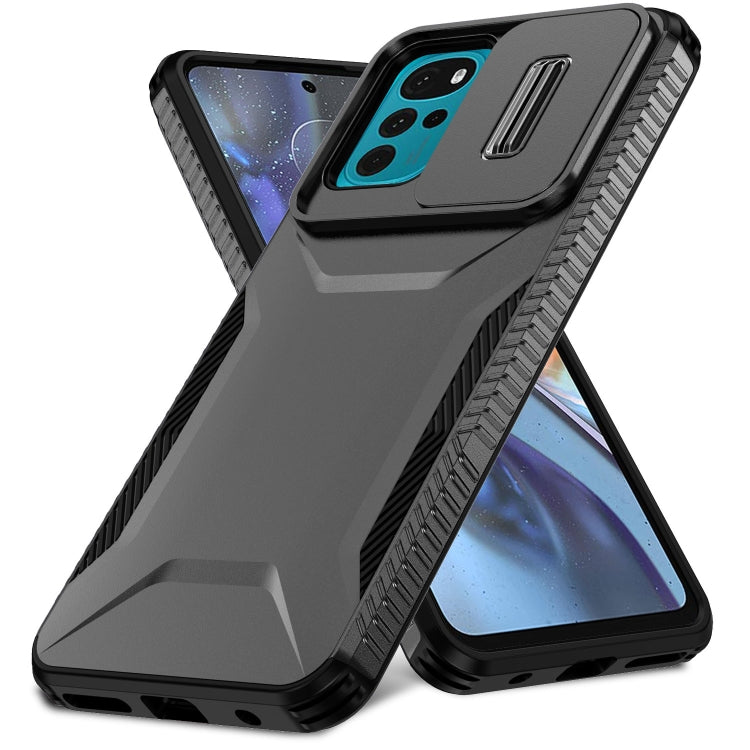 For Motorola Moto G22 2024 Sliding Camshield Phone Case(Black) - free shipping - PMC Jewellery - Order now!