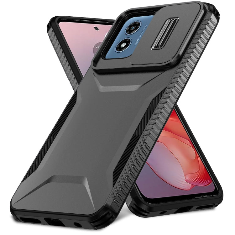 For Motorola Moto G Play 4G 2024 Sliding Camshield Phone Case(Black) - Motorola Cases by PMC Jewellery | Online Shopping South Africa | PMC Jewellery | Buy Now Pay Later Mobicred