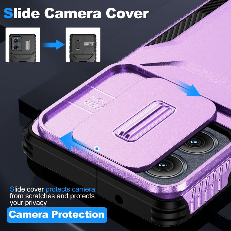 For Motorola Edge 5G 2024 Sliding Camshield Phone Case(Purple) - free shipping - PMC Jewellery - Order now!