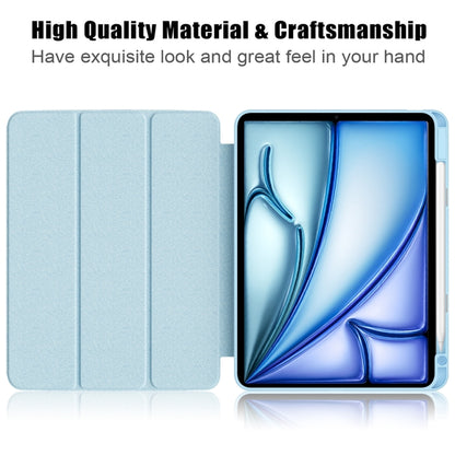 For iPad Air 11 2024 / Pro 11 2022 Acrylic 3-Fold Smart Leather Tablet Case(Sky Blue) - iPad Air 11 2024 Cases by PMC Jewellery | Online Shopping South Africa | PMC Jewellery | Buy Now Pay Later Mobicred
