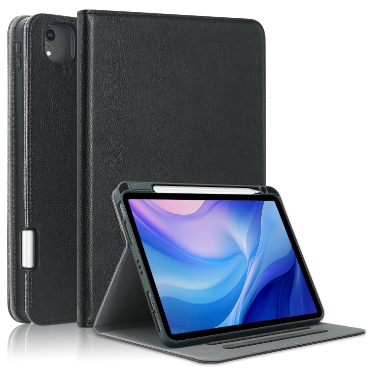 For iPad Air 11 2024 / Pro 11 2022 Front Stand Smart TPU Leather Tablet Case(Black) - iPad Air 11 2024 Cases by PMC Jewellery | Online Shopping South Africa | PMC Jewellery | Buy Now Pay Later Mobicred