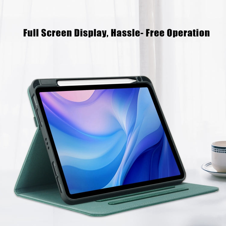 For iPad Air 11 2024 / Pro 11 2022 Front Stand Smart TPU Leather Tablet Case(Green) - iPad Air 11 2024 Cases by PMC TechLife | Online Shopping South Africa | PMC TechLife | Buy Now Pay Later Mobicred