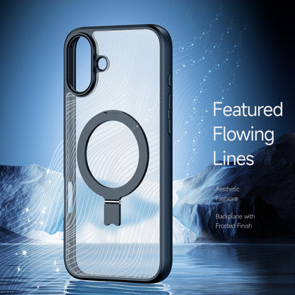 For iPhone 16 DUX DUCIS Aimo Mag Series MagSafe Ring Holder Frosted Phone Case(Black) - iPhone 16 Cases by DUX DUCIS | Online Shopping South Africa | PMC Jewellery | Buy Now Pay Later Mobicred