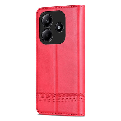 For Redmi Note 14 5G AZNS Magnetic Calf Texture Flip Leather Phone Case(Red) - Note 14 Cases by AZNS | Online Shopping South Africa | PMC Jewellery | Buy Now Pay Later Mobicred