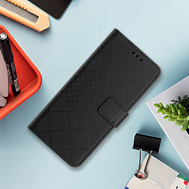 For Samsung Galaxy S25 Ultra 5G Rhombic Grid Texture Leather Phone Case(Black) - Galaxy S25 Ultra 5G Cases by PMC Jewellery | Online Shopping South Africa | PMC Jewellery | Buy Now Pay Later Mobicred