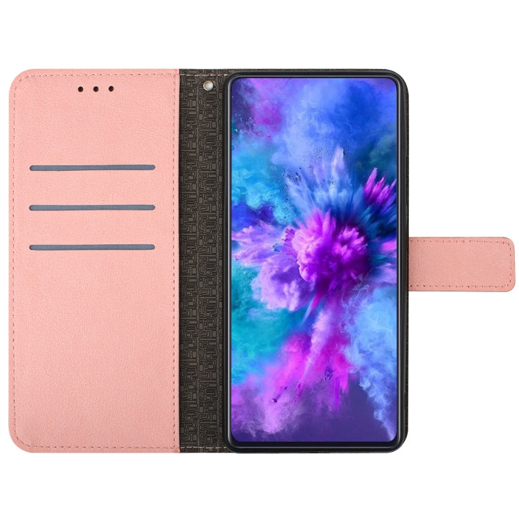 For Samsung Galaxy S25 Ultra 5G Rhombic Grid Texture Leather Phone Case(Pink) - Galaxy S25 Ultra 5G Cases by PMC Jewellery | Online Shopping South Africa | PMC Jewellery | Buy Now Pay Later Mobicred