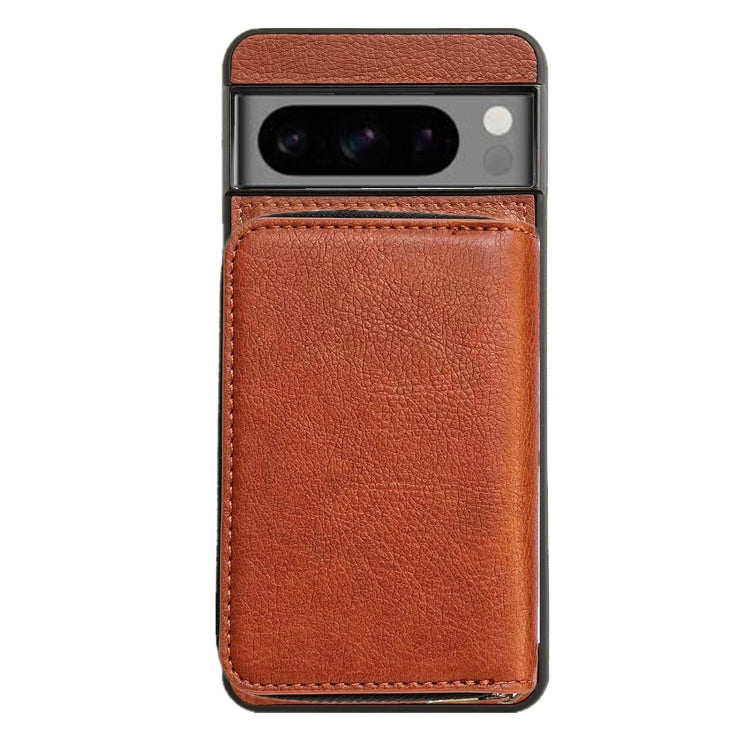 For Google Pixel 9 / 9 Pro Solid Color Zipper 11-Card Slots Bag Phone Case with Lanyard(Brown) - free shipping - PMC TechLife - Order now!