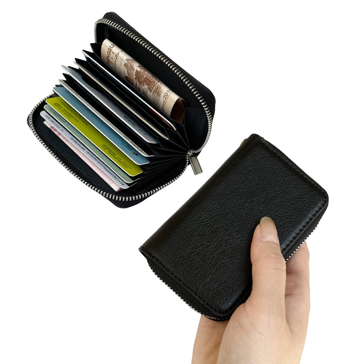 For Google Pixel 7a Solid Color Zipper 11-Card Slots Bag Phone Case with Lanyard(Black) - Google Cases by PMC TechLife | Online Shopping South Africa | PMC TechLife | Buy Now Pay Later Mobicred