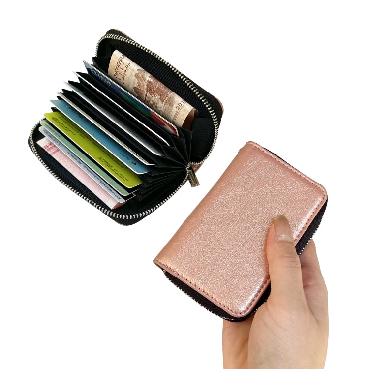 For Google Pixel 6 Pro Solid Color Zipper 11-Card Slots Bag Phone Case with Lanyard(Rose Gold) - Google Cases by PMC TechLife | Online Shopping South Africa | PMC TechLife | Buy Now Pay Later Mobicred
