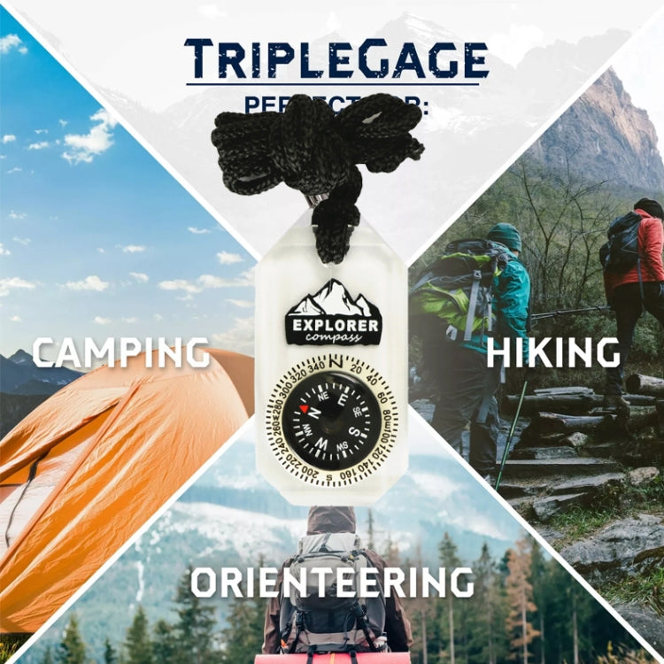 Nisa DC18-1A Acrylic Compass Necklace - Hiking Meter by PMC TechLife | Online Shopping South Africa | PMC TechLife | Buy Now Pay Later Mobicred
