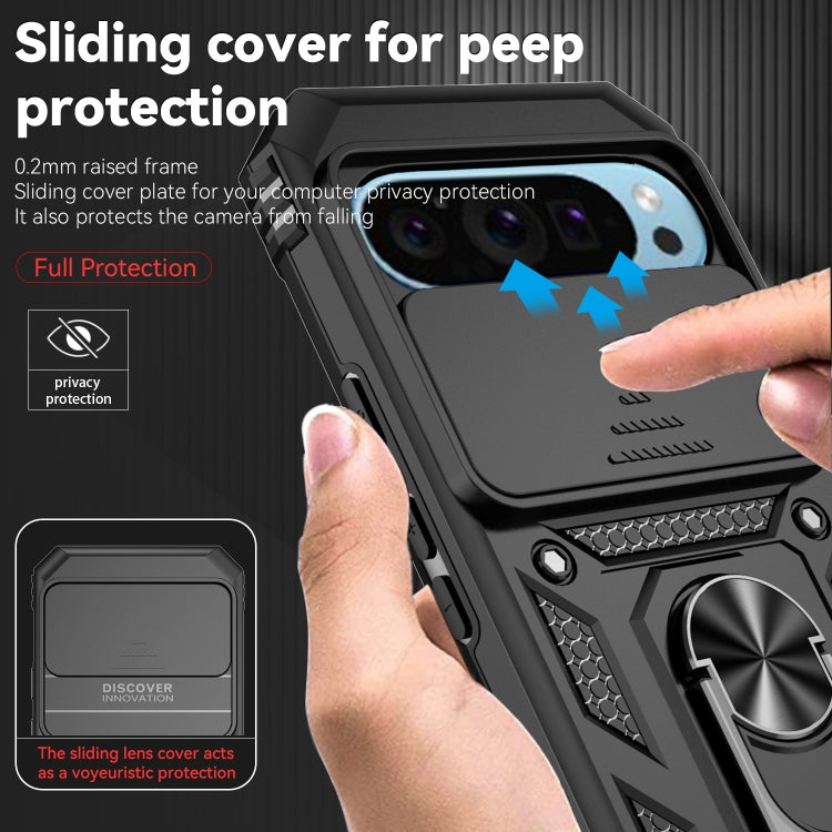 For Google Pixel 9 Sliding Camshield Holder Phone Case(Black) - Google Cases by PMC TechLife | Online Shopping South Africa | PMC TechLife | Buy Now Pay Later Mobicred