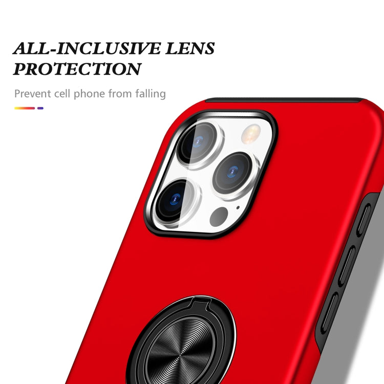 For iPhone 16 Magnetic Ring Holder Phone Case(Red) - iPhone 16 Cases by PMC TechLife | Online Shopping South Africa | PMC TechLife | Buy Now Pay Later Mobicred