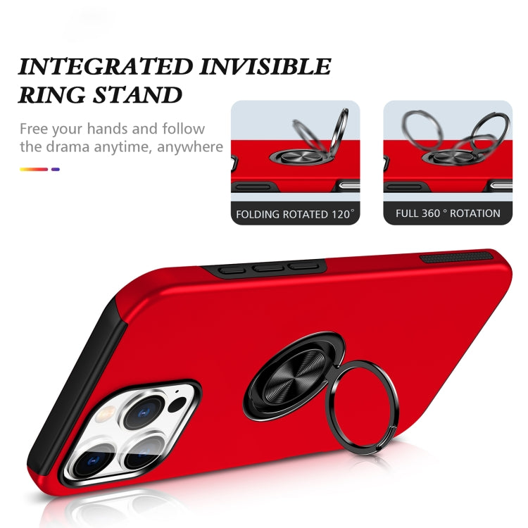 For iPhone 16 Plus Magnetic Ring Holder Phone Case(Red) - iPhone 16 Plus Cases by PMC TechLife | Online Shopping South Africa | PMC TechLife | Buy Now Pay Later Mobicred