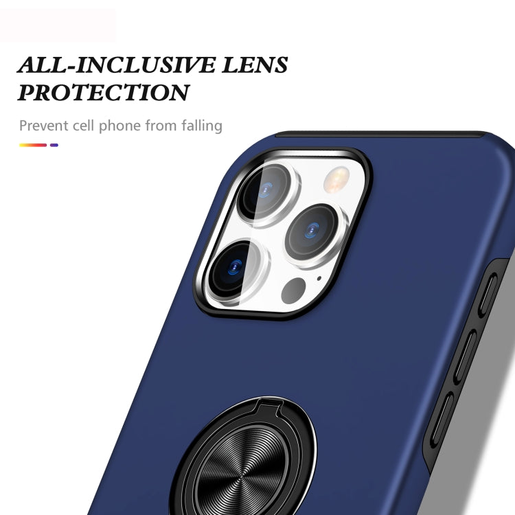 For iPhone 16 Pro Magnetic Ring Holder Phone Case(Navy Blue) - iPhone 16 Pro Cases by PMC TechLife | Online Shopping South Africa | PMC TechLife | Buy Now Pay Later Mobicred