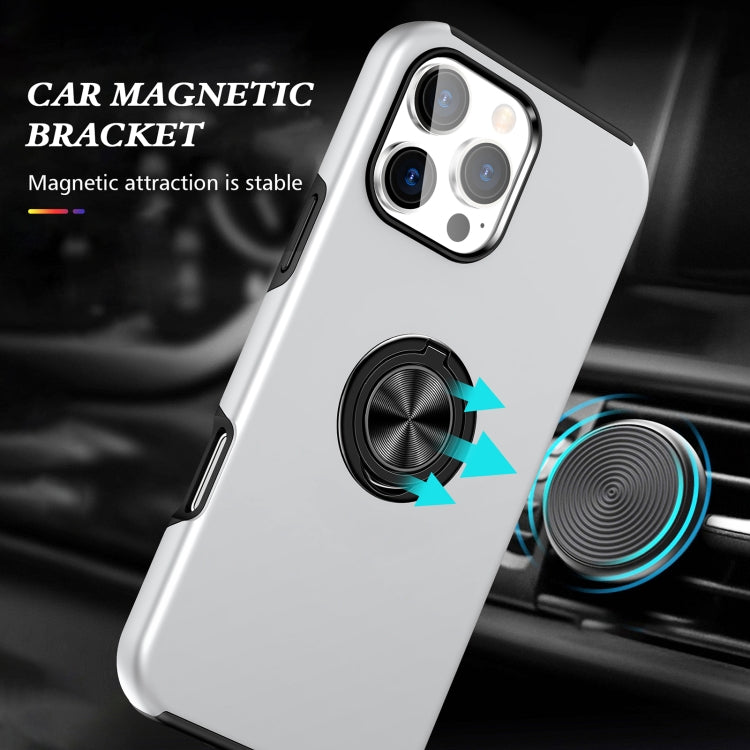 For iPhone 16 Pro Magnetic Ring Holder Phone Case(Silver) - free shipping - PMC TechLife - Order now!