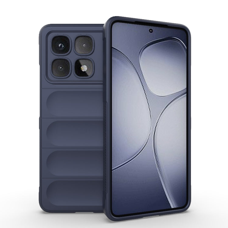 For Redmi K70 Ultra Global Magic Shield TPU + Flannel Phone Case(Dark Blue) - free shipping - PMC Jewellery - Order now!