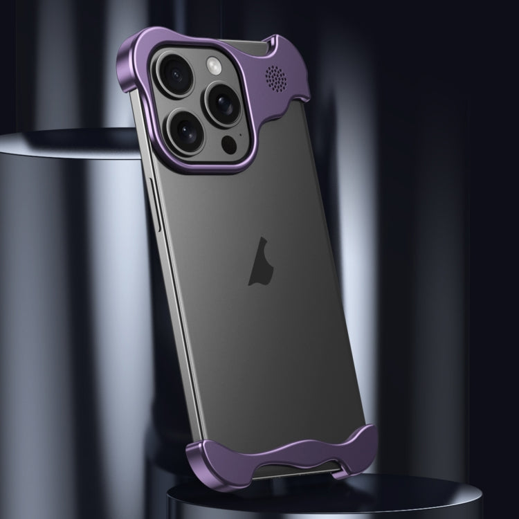 For iPhone 14 Plus Aromatherapy Alloy Frameless Phone Case(Purple) - iPhone 14 Plus Cases by PMC Jewellery | Online Shopping South Africa | PMC Jewellery | Buy Now Pay Later Mobicred